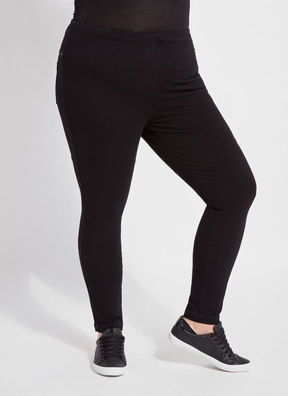 Lysse Toothpick Denim Jean Legging (Plus Size)  Black