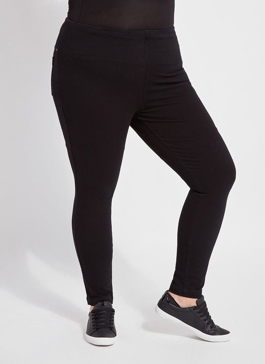 Lysse Toothpick Denim Jean Legging (Plus Size)  Black