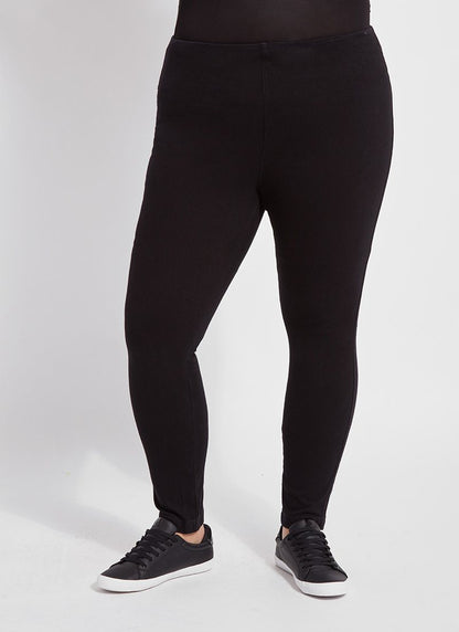 Lysse Toothpick Denim Jean Legging (Plus Size)  Black