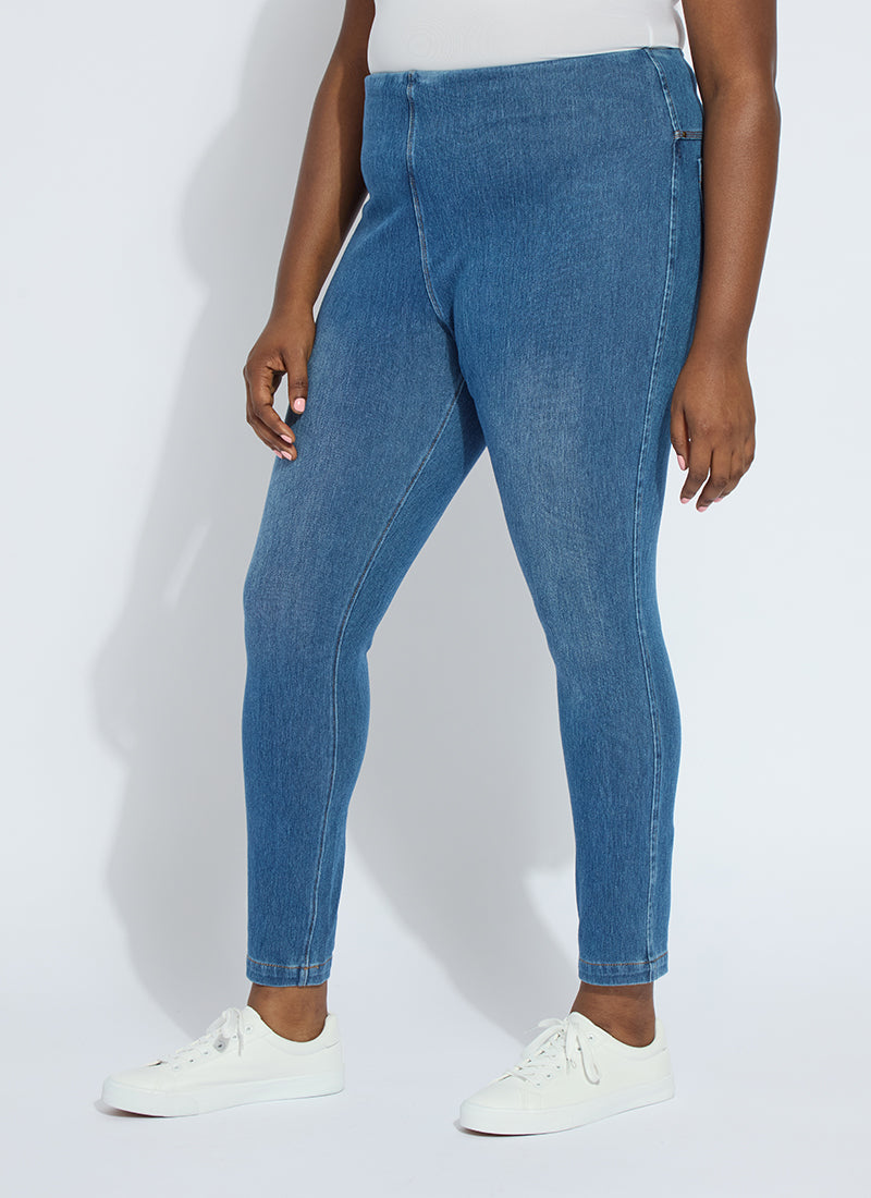 Lysse Toothpick Denim Jean Legging (Plus Size)  Black