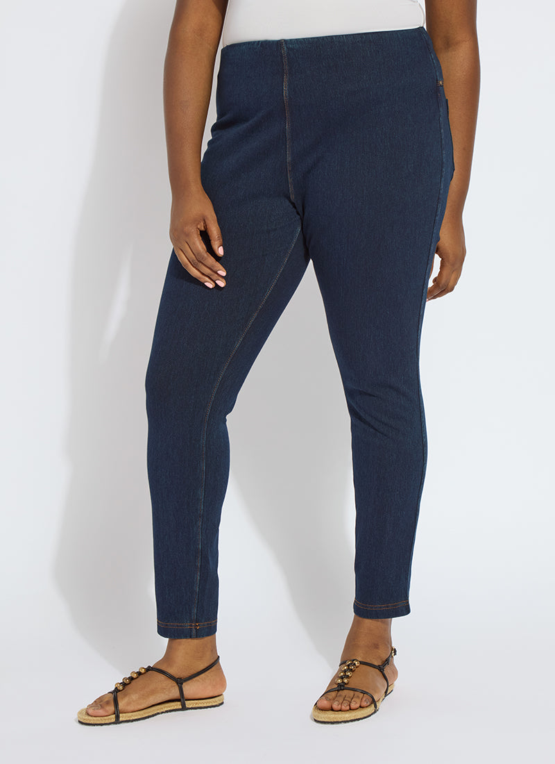 Lysse Toothpick Denim Jean Legging (Plus Size)  Black