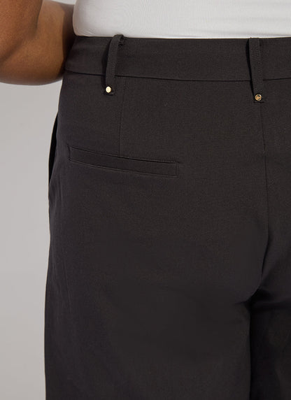 Lysse Amanda Twill Short Curvy (6" Inseam) Off White