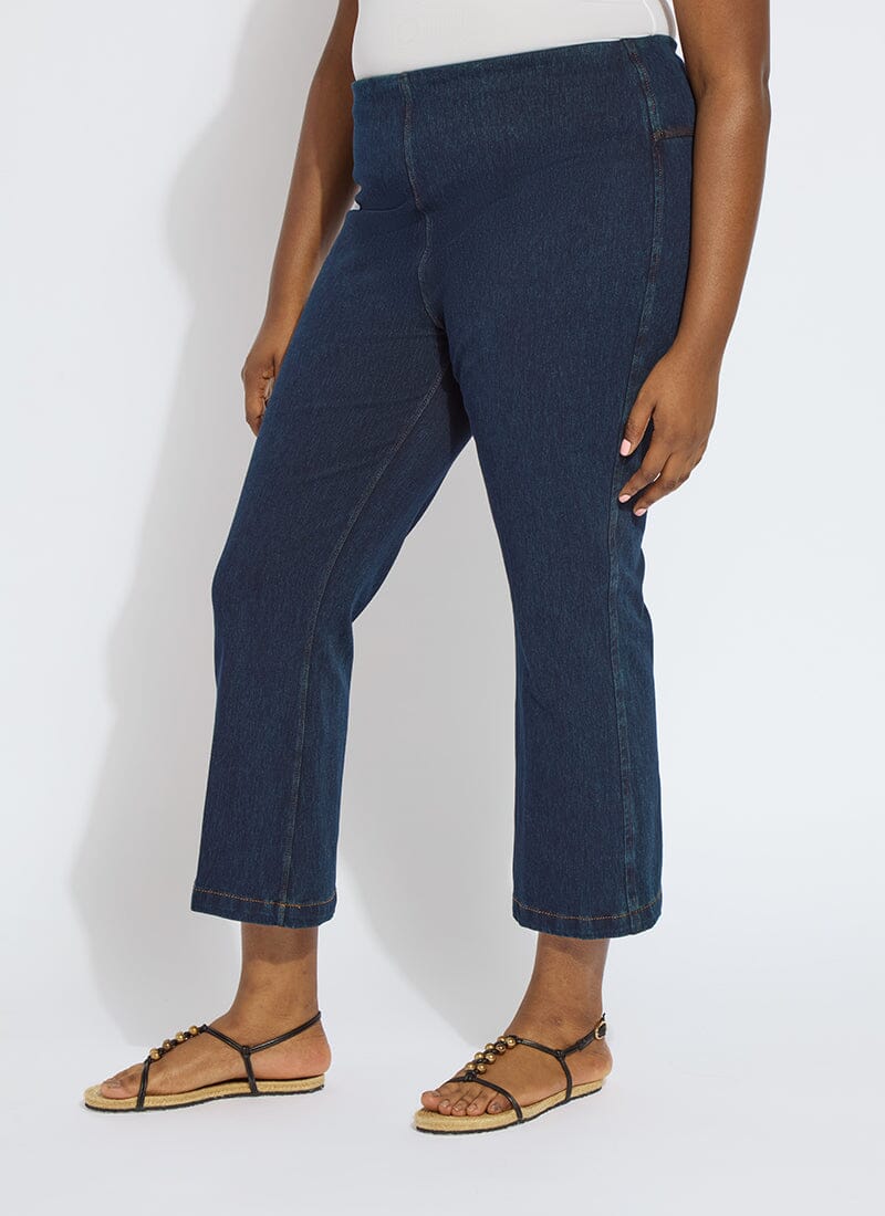 Lysse Ankle Denim Baby Bootcut (Curvy, 27" Inseam) Indigo