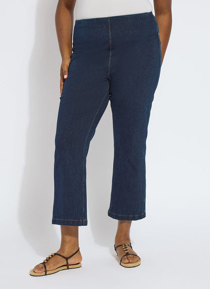 Lysse Ankle Denim Baby Bootcut (Curvy, 27" Inseam) Indigo