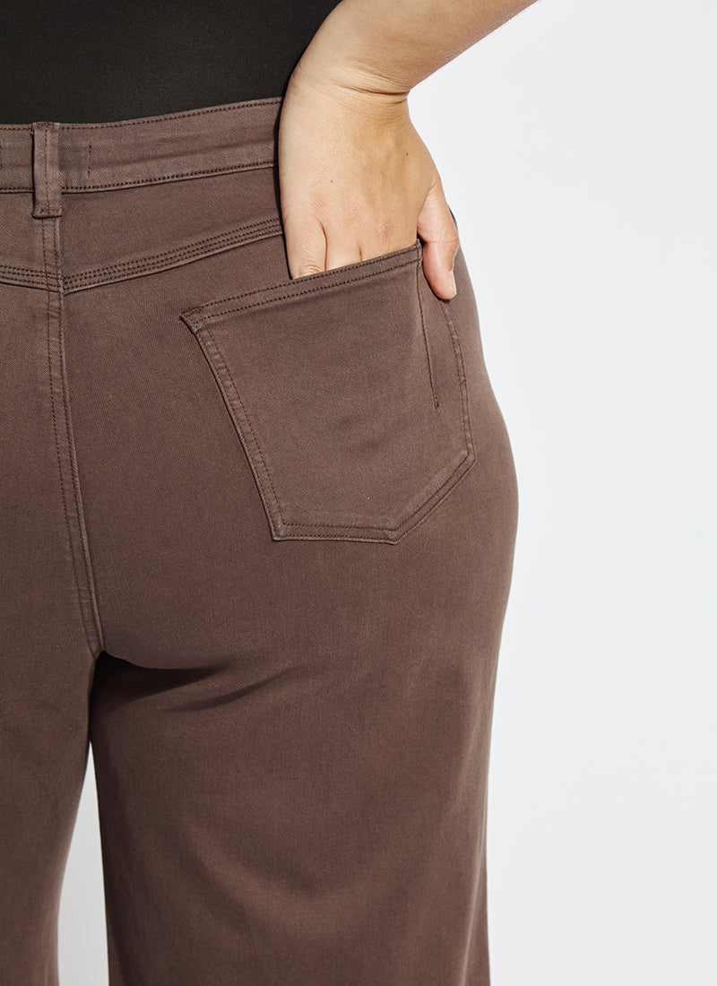 Lysse Iris Wide Leg Everyday Denim Curvy (30.5" Inseam) Asutex Double Espresso