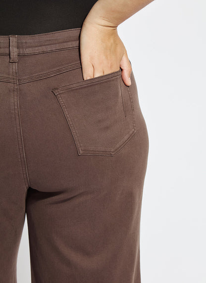 Lysse Iris Wide Leg Everyday Denim Curvy (30.5" Inseam) Asutex Double Espresso