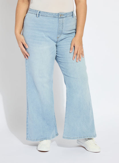 Lysse Iris Wide Leg Everyday Denim Curvy (30.5" Inseam) Asutex Double Espresso
