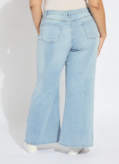 Lysse Iris Wide Leg Everyday Denim Curvy (30.5" Inseam) Asutex Double Espresso