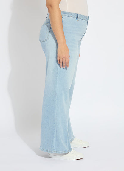 Lysse Iris Wide Leg Everyday Denim Curvy (30.5" Inseam) Asutex Double Espresso