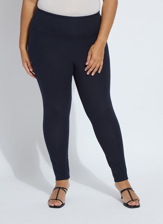 Lysse Flattering Cotton Legging (Plus Size)  Midnight