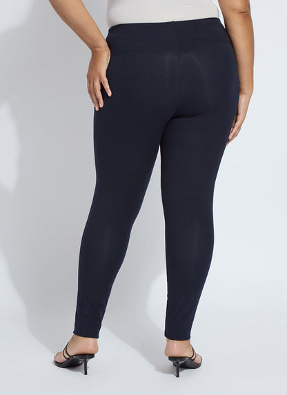 Lysse Flattering Cotton Legging (Plus Size)  Midnight