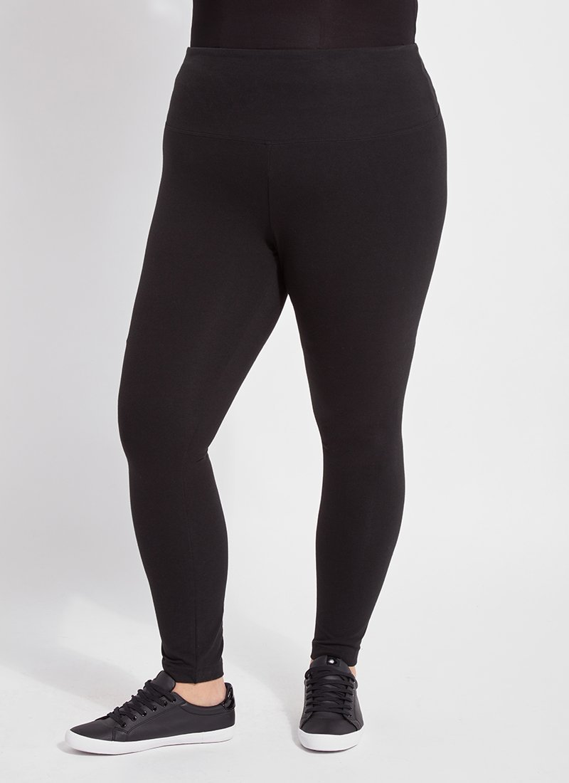 Lysse Flattering Cotton Legging (Plus Size)  Midnight