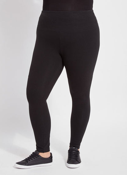Lysse Flattering Cotton Legging (Plus Size)  Midnight