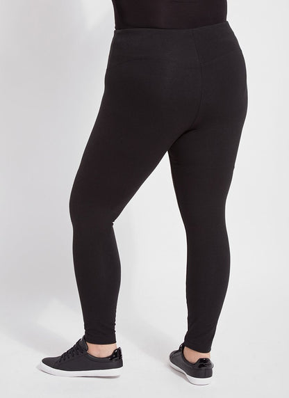 Lysse Flattering Cotton Legging (Plus Size)  Midnight