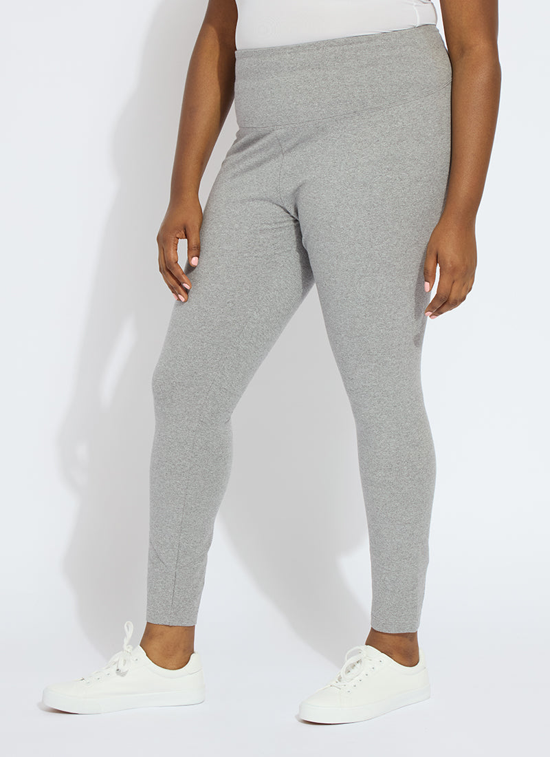 Lysse Flattering Cotton Legging (Plus Size)  Midnight