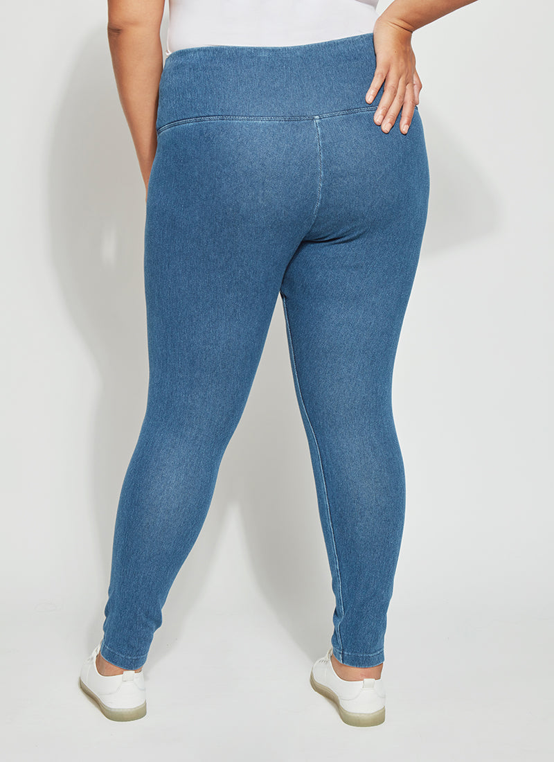 Lysse Denim Jean Legging (Plus Size)  Indigo