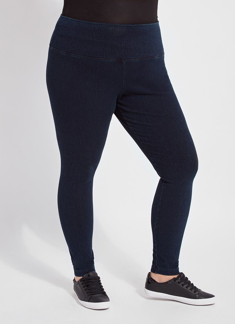Lysse Denim Jean Legging (Plus Size)  Indigo