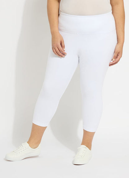 Lysse Denim Capri Jean Leggings (Plus Size)  Indigo