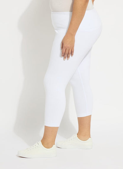 Lysse Denim Capri Jean Leggings (Plus Size)  Indigo