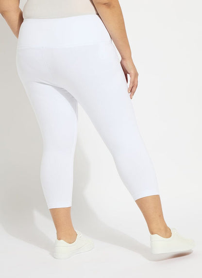 Lysse Denim Capri Jean Leggings (Plus Size)  Indigo