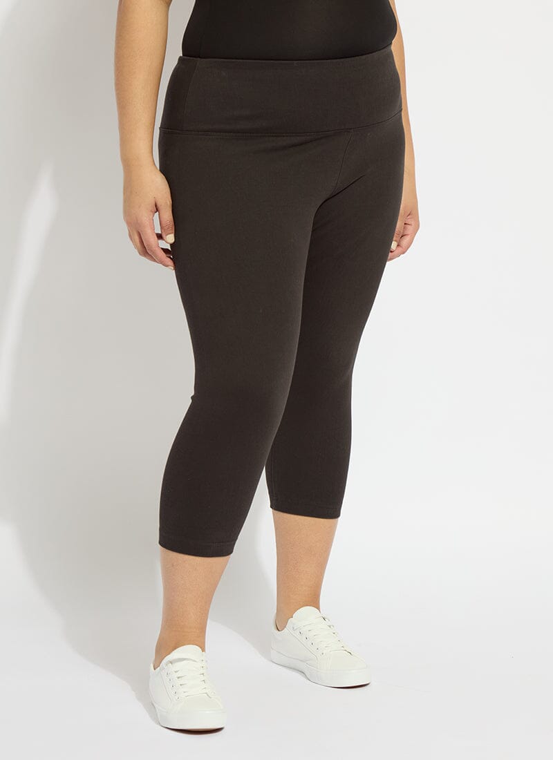 Lysse Denim Capri Jean Leggings (Plus Size)  Indigo