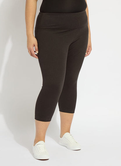 Lysse Denim Capri Jean Leggings (Plus Size)  Indigo
