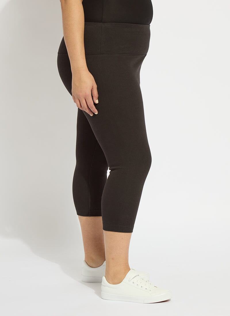 Lysse Denim Capri Jean Leggings (Plus Size)  Indigo