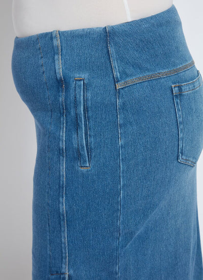 Lysse Lyrica Denim Skirt Curvy Midwash