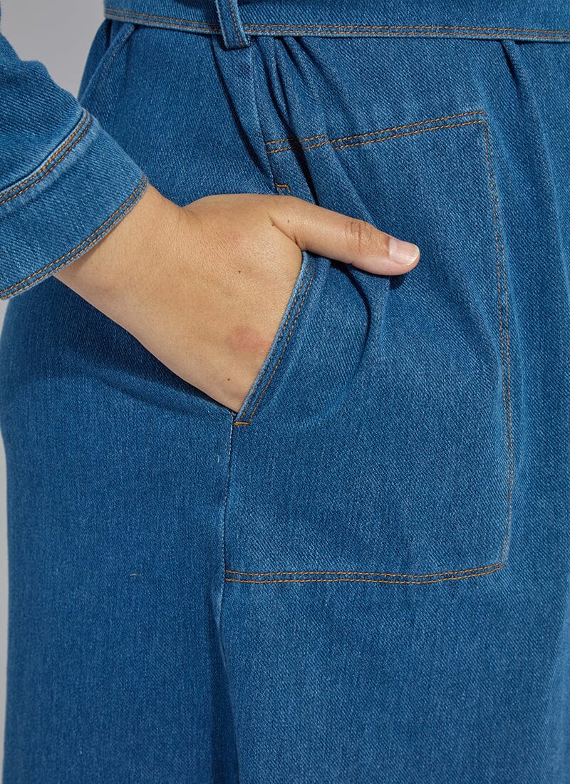 Lysse Knit Denim Schiffer Dress Curvy Mid Wash