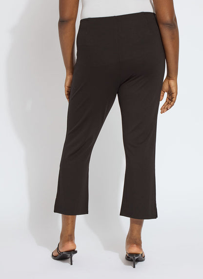 Lysse Cropped Kick Flare (Plus Size)  Black