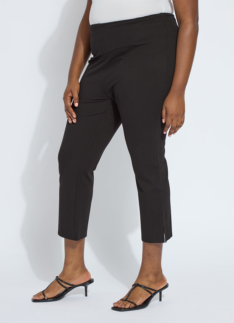 Lysse Cropped Kick Flare (Plus Size)  Black