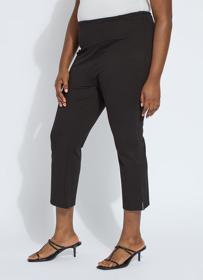 Lysse Cropped Kick Flare (Plus Size)  Black