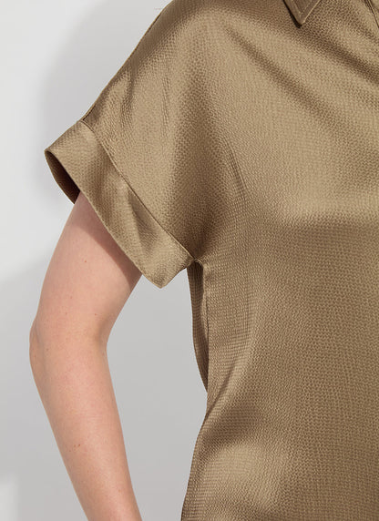 Lysse Telma Dolman Sleeve Shirt Olive Leaf