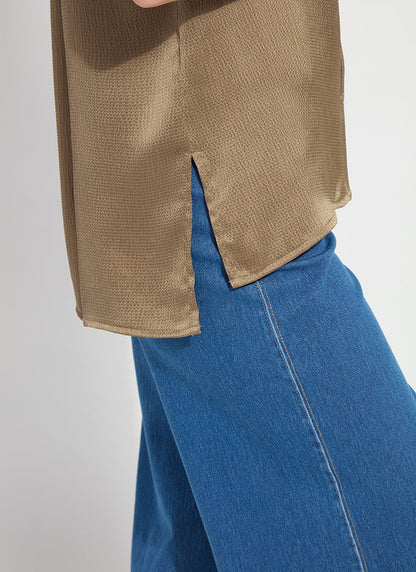 Lysse Telma Dolman Sleeve Shirt Olive Leaf