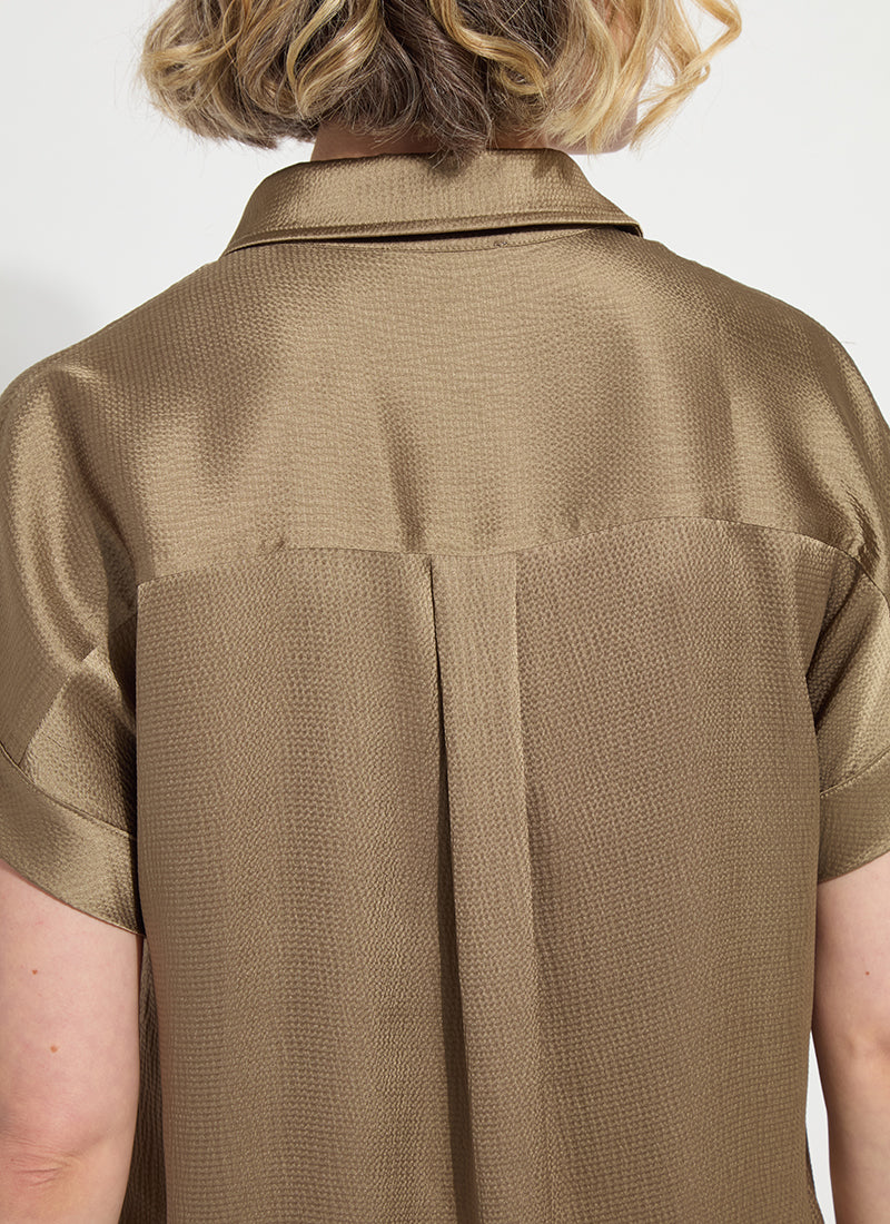 Lysse Telma Dolman Sleeve Shirt Olive Leaf