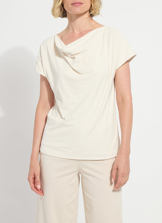 Lysse Ensley Cowl Neck Top Macadamia
