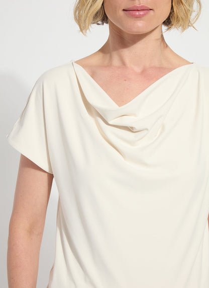 Lysse Ensley Cowl Neck Top Macadamia