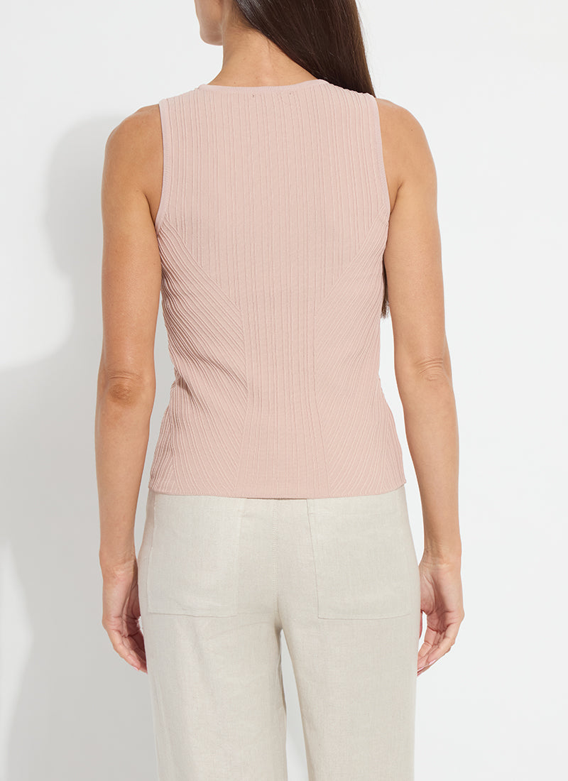 Lysse Andreia Ribbed Knit Tank Sabbia Rose