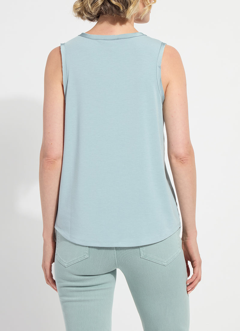 Lysse Filipa Mix Media Tank Top Detox Green