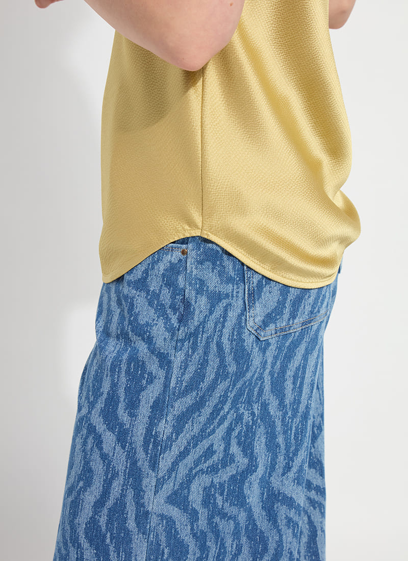 Lysse Akemi Mix Media Tank Top Palermo Blue