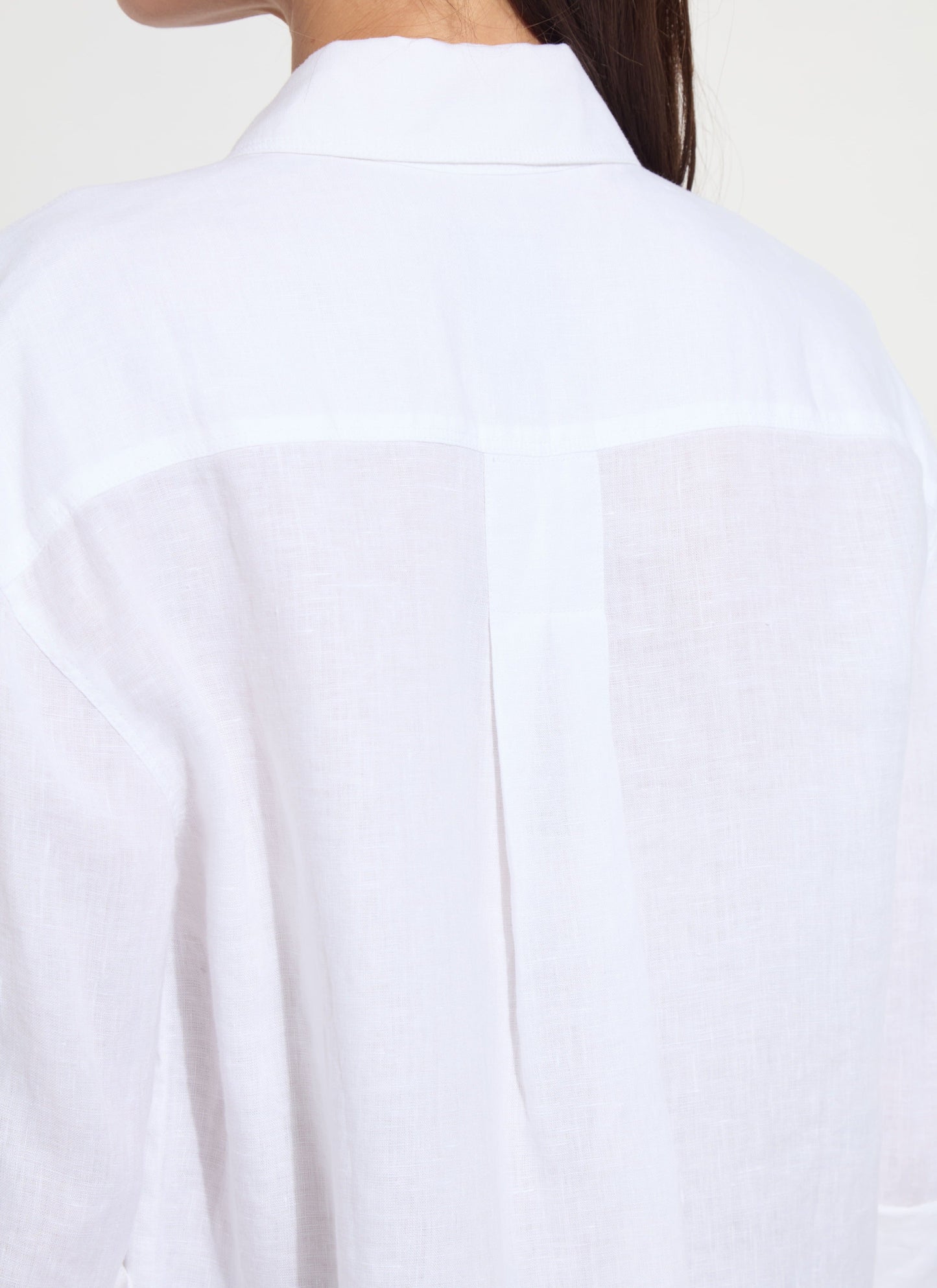 Lysse Rose Roll Tab Utility Linen Shirt Red Kiss