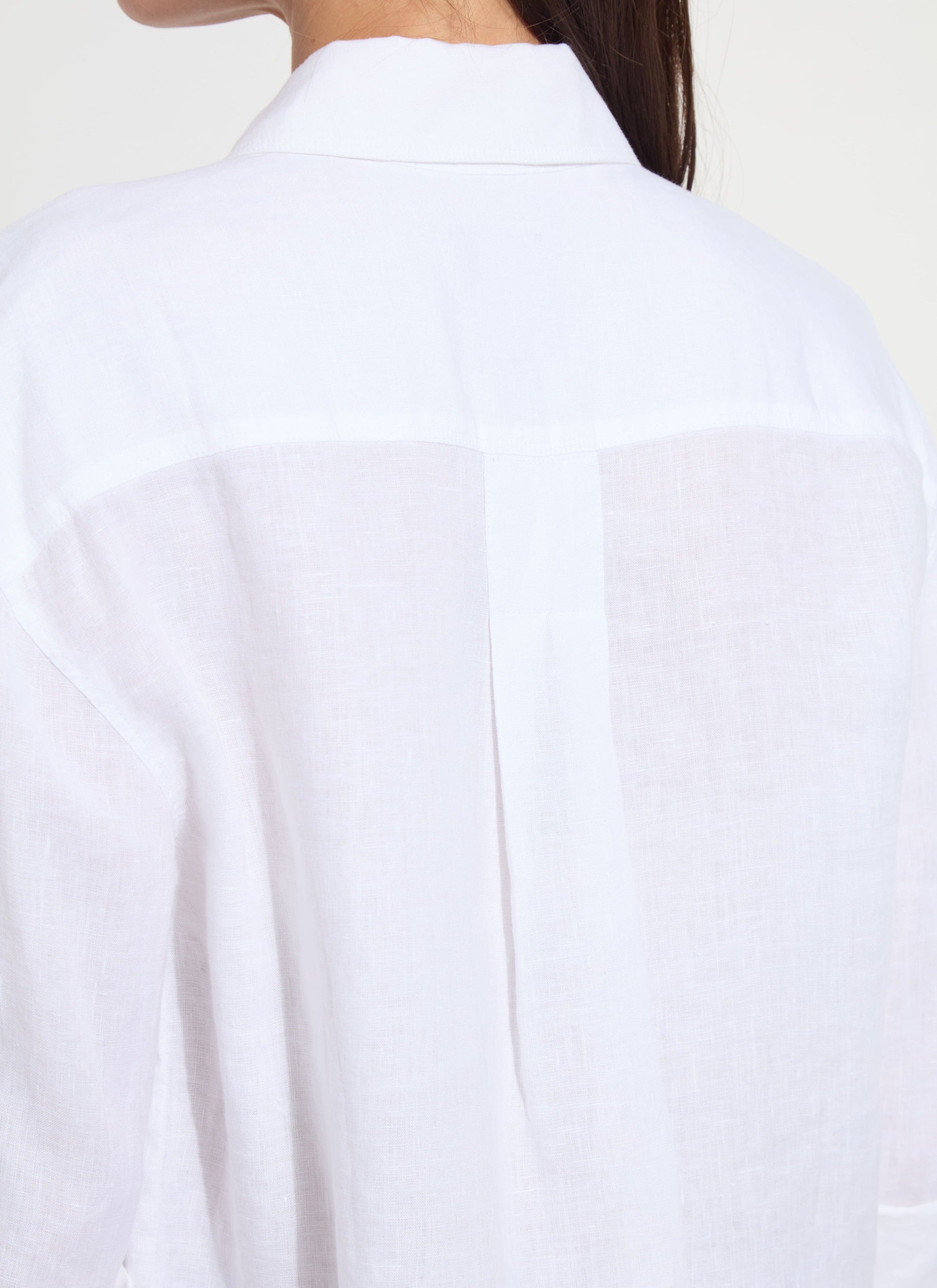 Lysse Rose Roll Tab Utility Linen Shirt Red Kiss