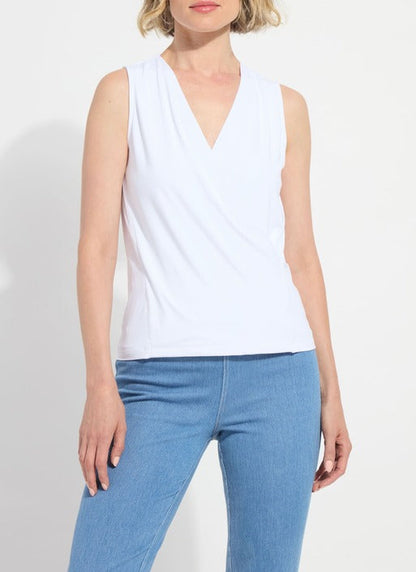 Lysse Inaya Double Self Crossover Top White