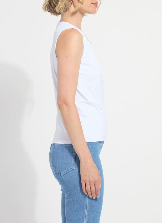 Lysse Inaya Double Self Crossover Top White