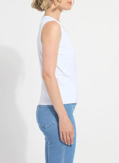 Lysse Inaya Double Self Crossover Top White