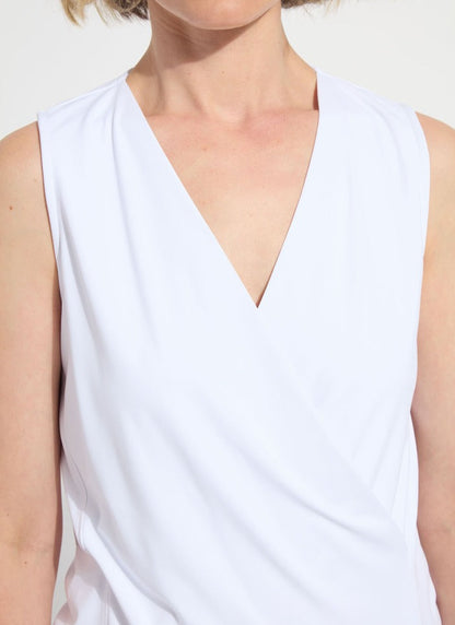Lysse Inaya Double Self Crossover Top White