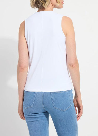Lysse Inaya Double Self Crossover Top White