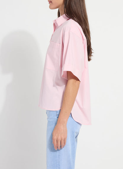Lysse Corinna Oversized Cropped Shirt White