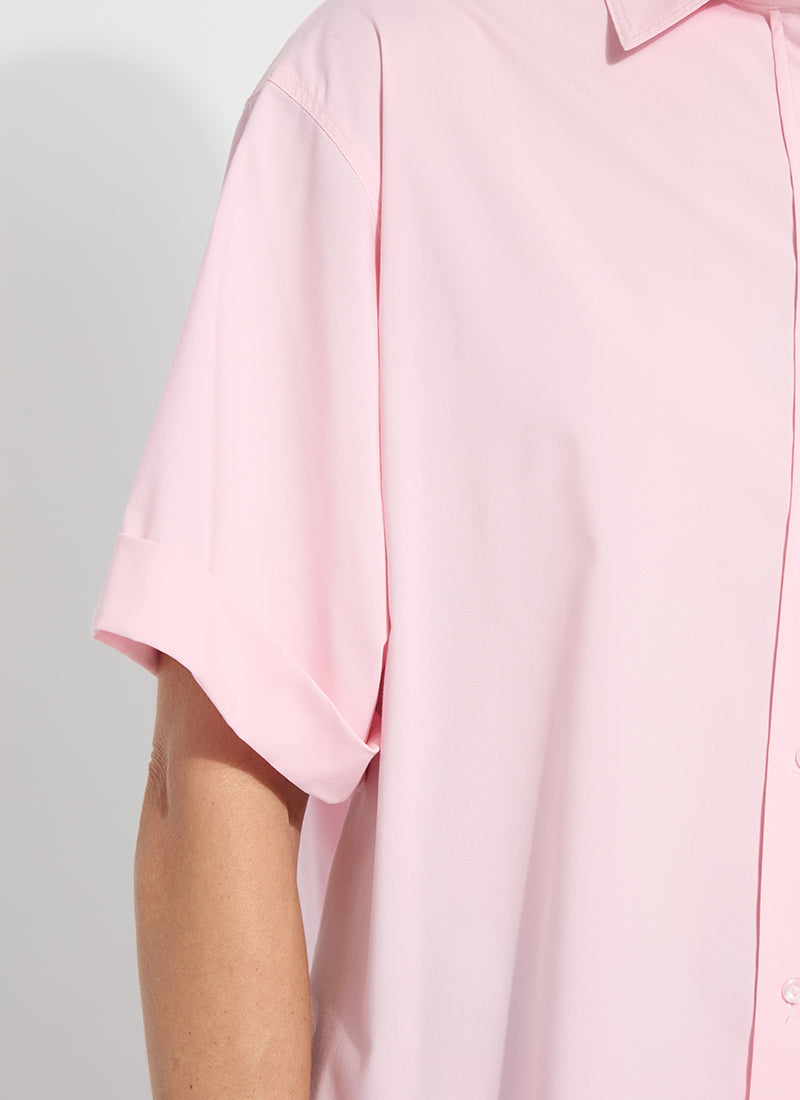 Lysse Corinna Oversized Cropped Shirt White