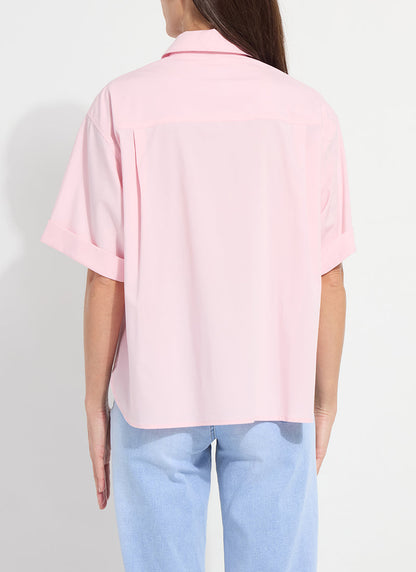 Lysse Corinna Oversized Cropped Shirt White